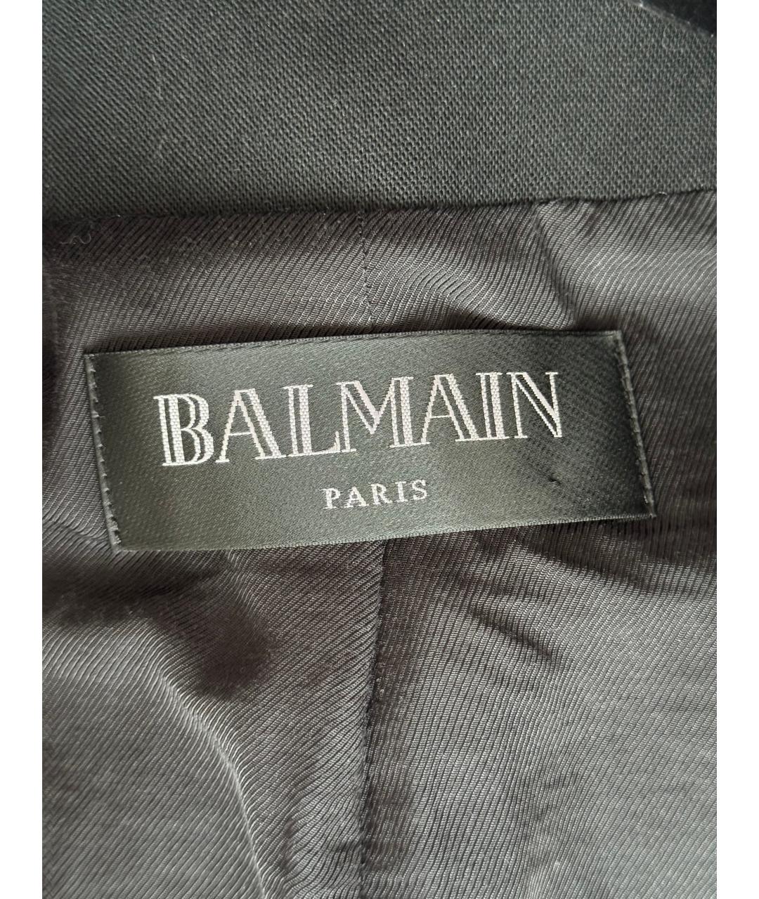 BALMAIN Черный шерстяной жакет/пиджак, фото 5