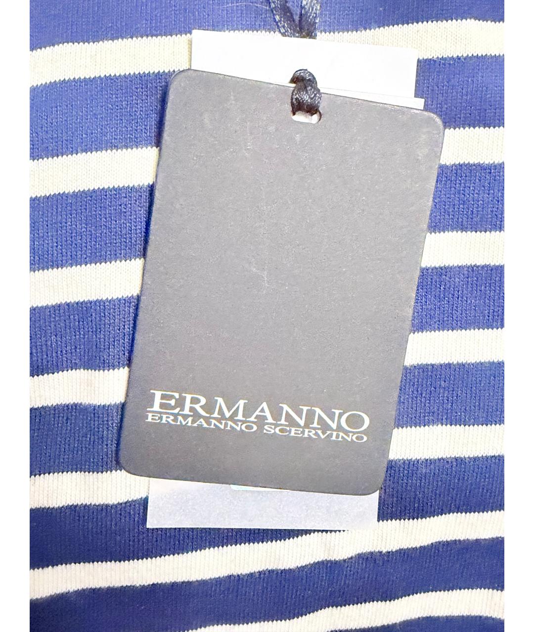 ERMANNO SCERVINO Синяя вискозная блузы, фото 5