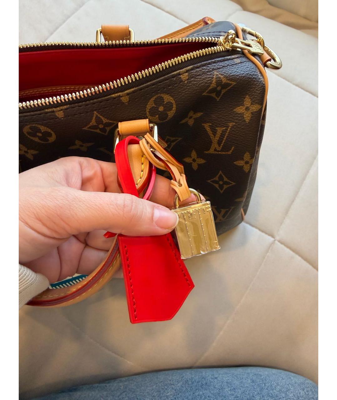 LOUIS VUITTON Коричневая сумка с короткими ручками, фото 8