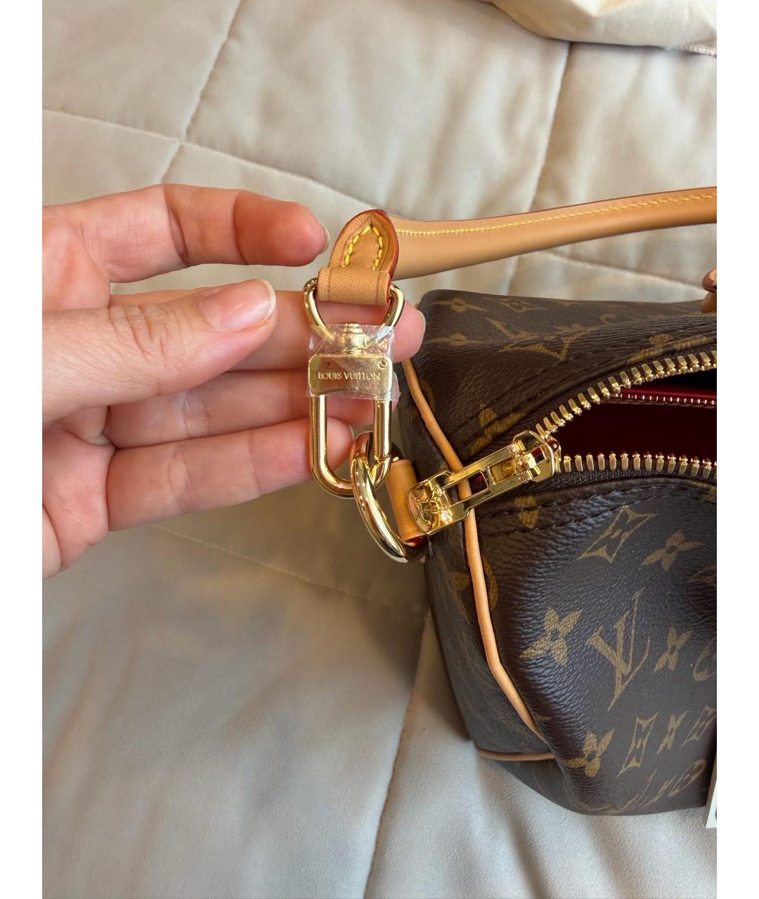 LOUIS VUITTON Коричневая сумка с короткими ручками, фото 7