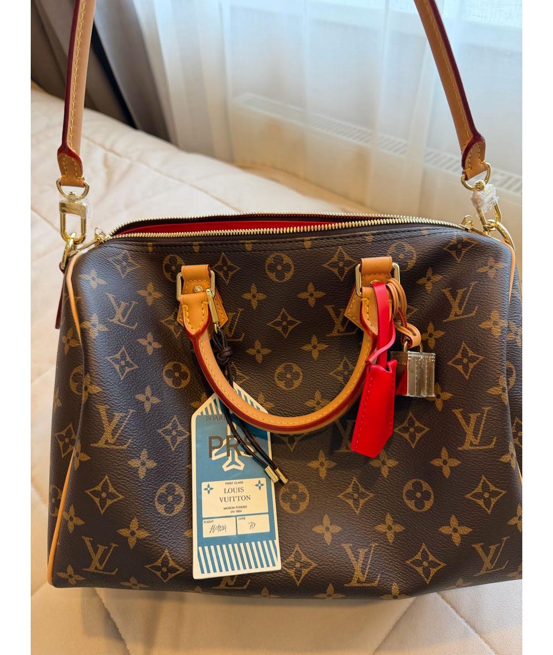 LOUIS VUITTON Коричневая сумка с короткими ручками, фото 6