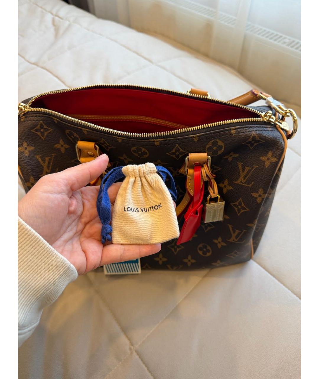 LOUIS VUITTON Коричневая сумка с короткими ручками, фото 5
