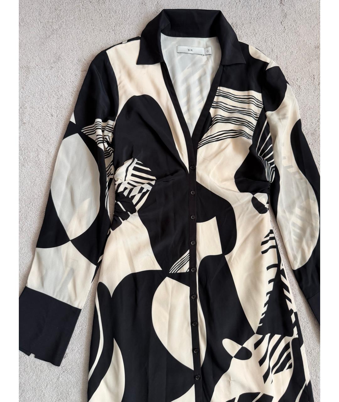 ALEXANDER WANG Бежевое шелковое повседневное платье, фото 3