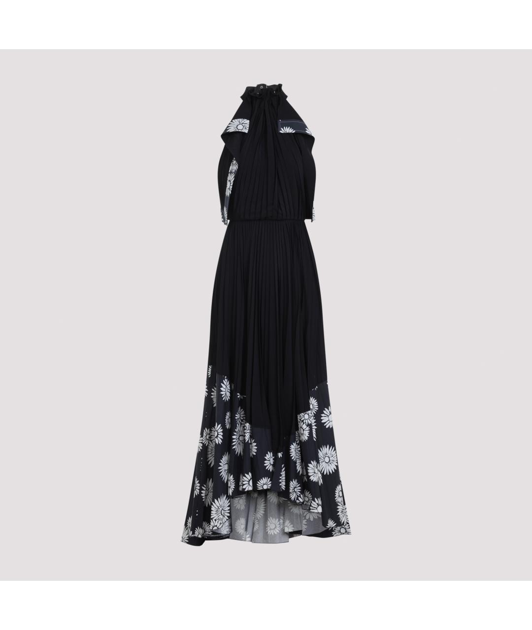 LANVIN Черное хлопковое повседневное платье, фото 2