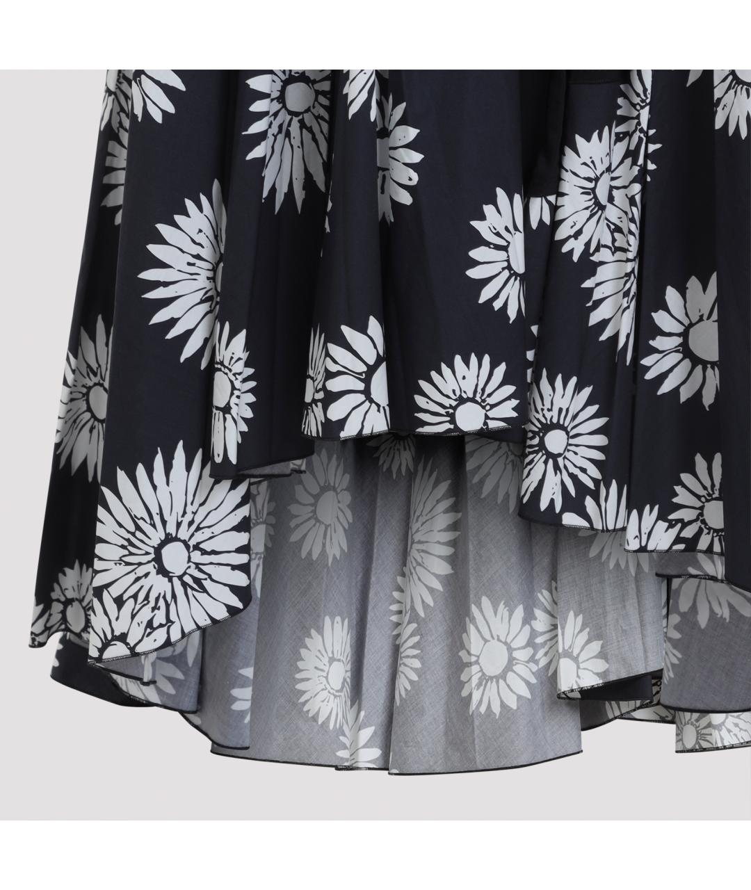 LANVIN Черное хлопковое повседневное платье, фото 4