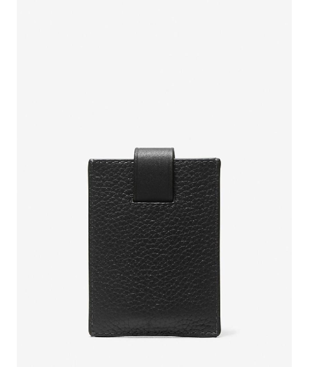 MICHAEL KORS Черный кожаный кардхолдер, фото 2