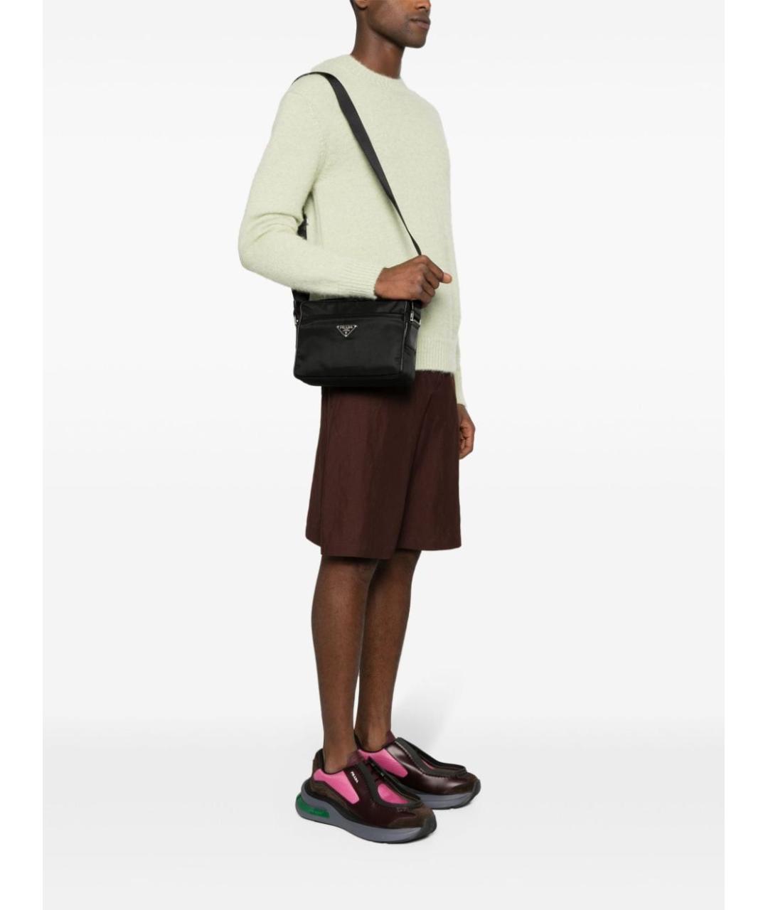 PRADA Черная синтетическая сумка на плечо, фото 2