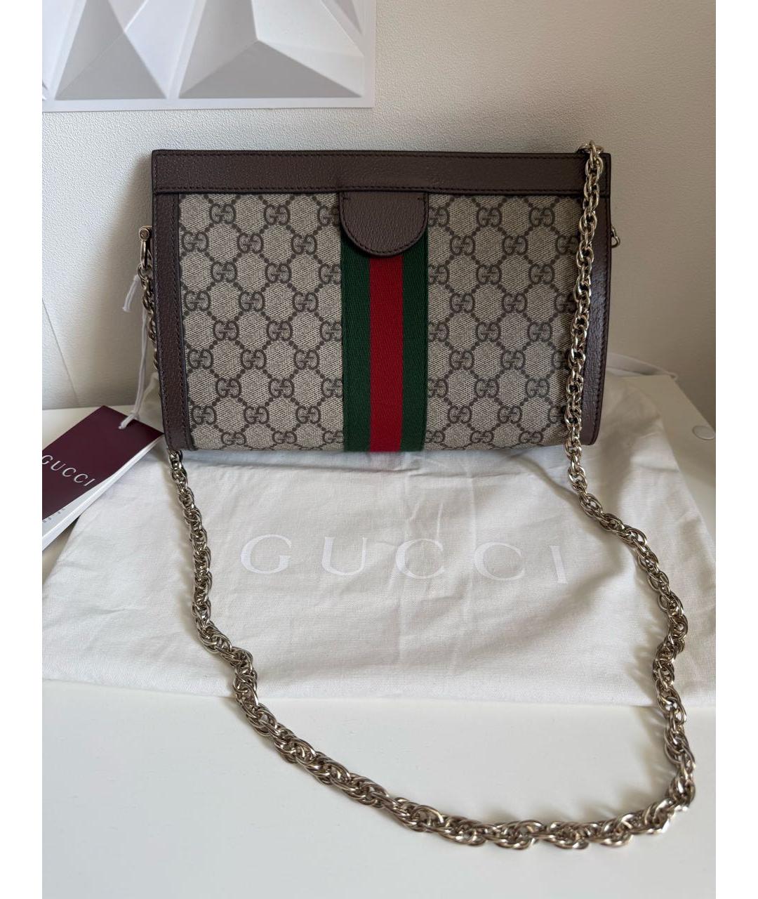 GUCCI Бежевая сумка на плечо, фото 4