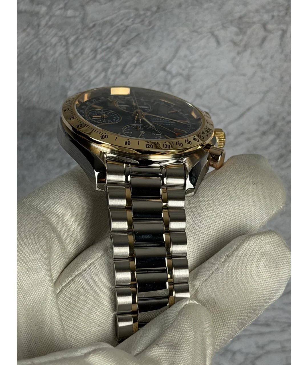 OMEGA Синие часы из желтого золота, фото 5