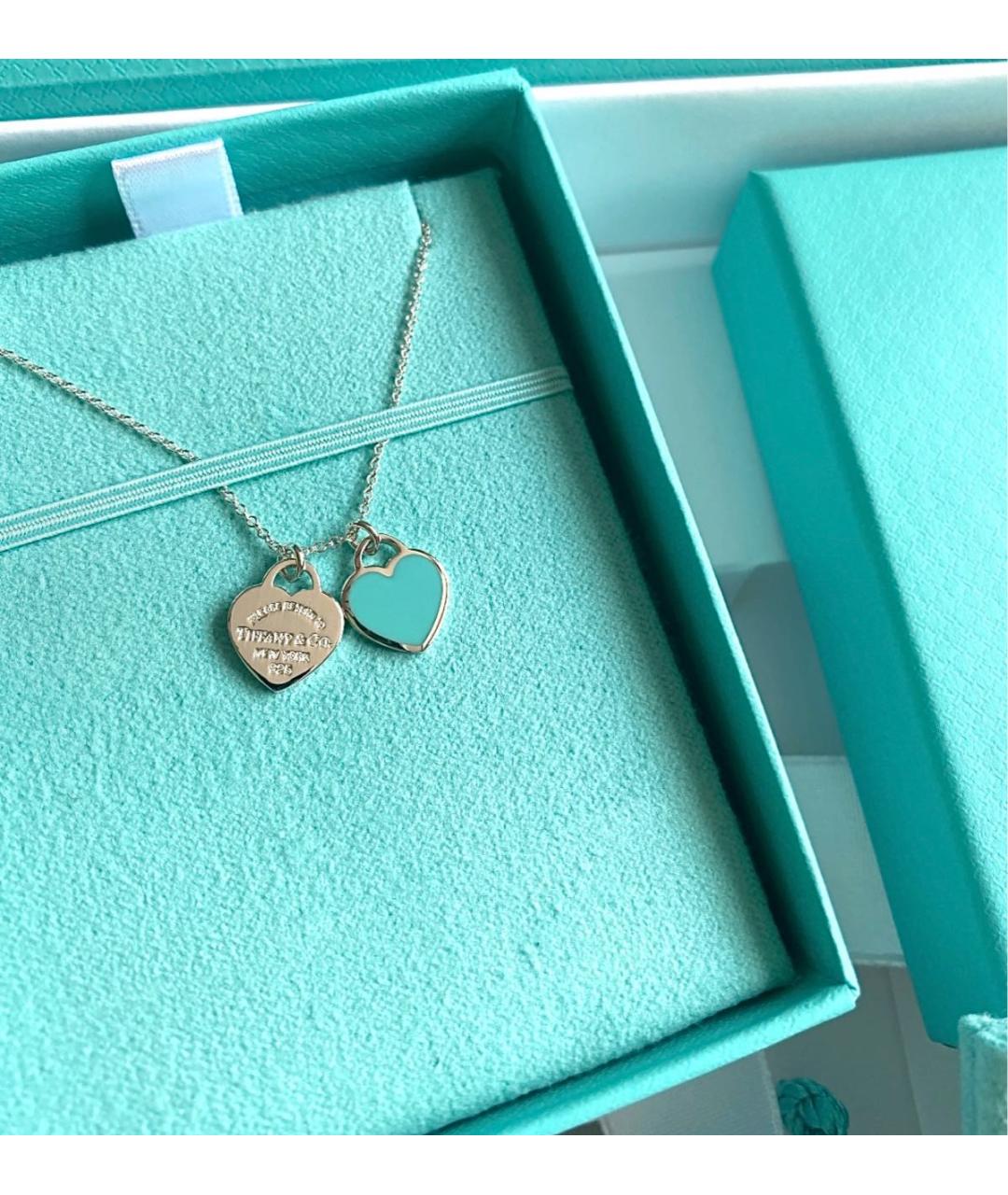 TIFFANY&CO Бирюзовый серебряный кулон, фото 6