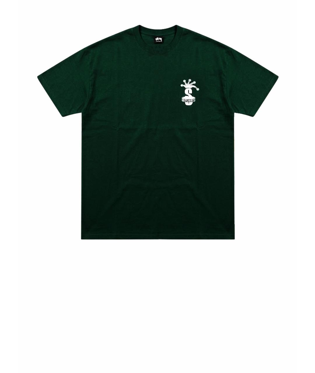 STUSSY Зеленая хлопковая футболка, фото 1