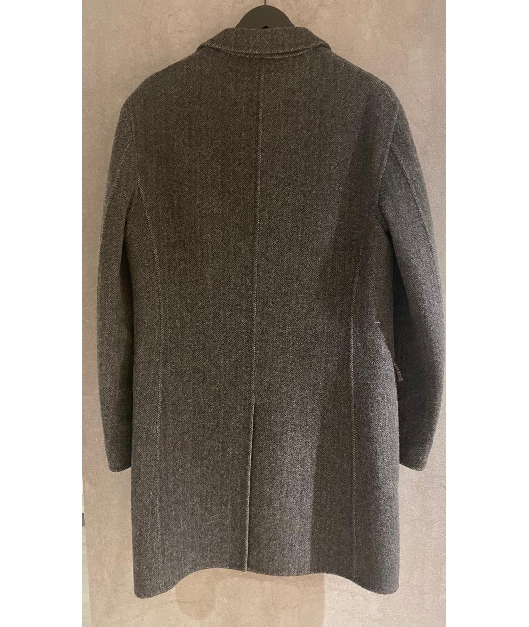 JIL SANDER Серое шерстяное пальто, фото 2
