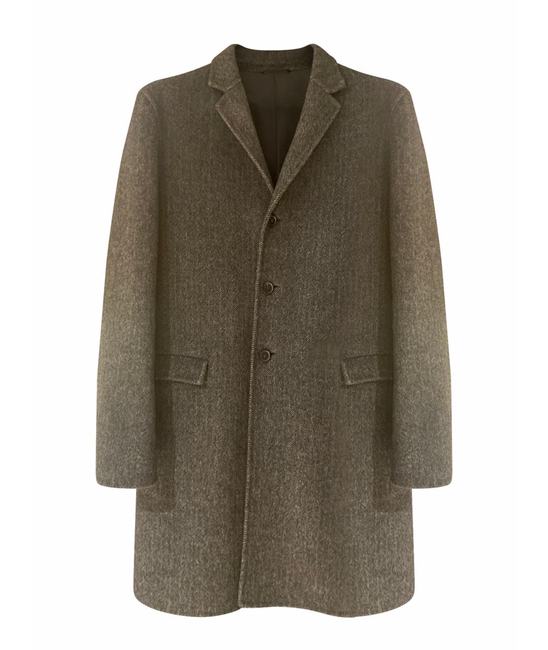 JIL SANDER Серое шерстяное пальто, фото 1