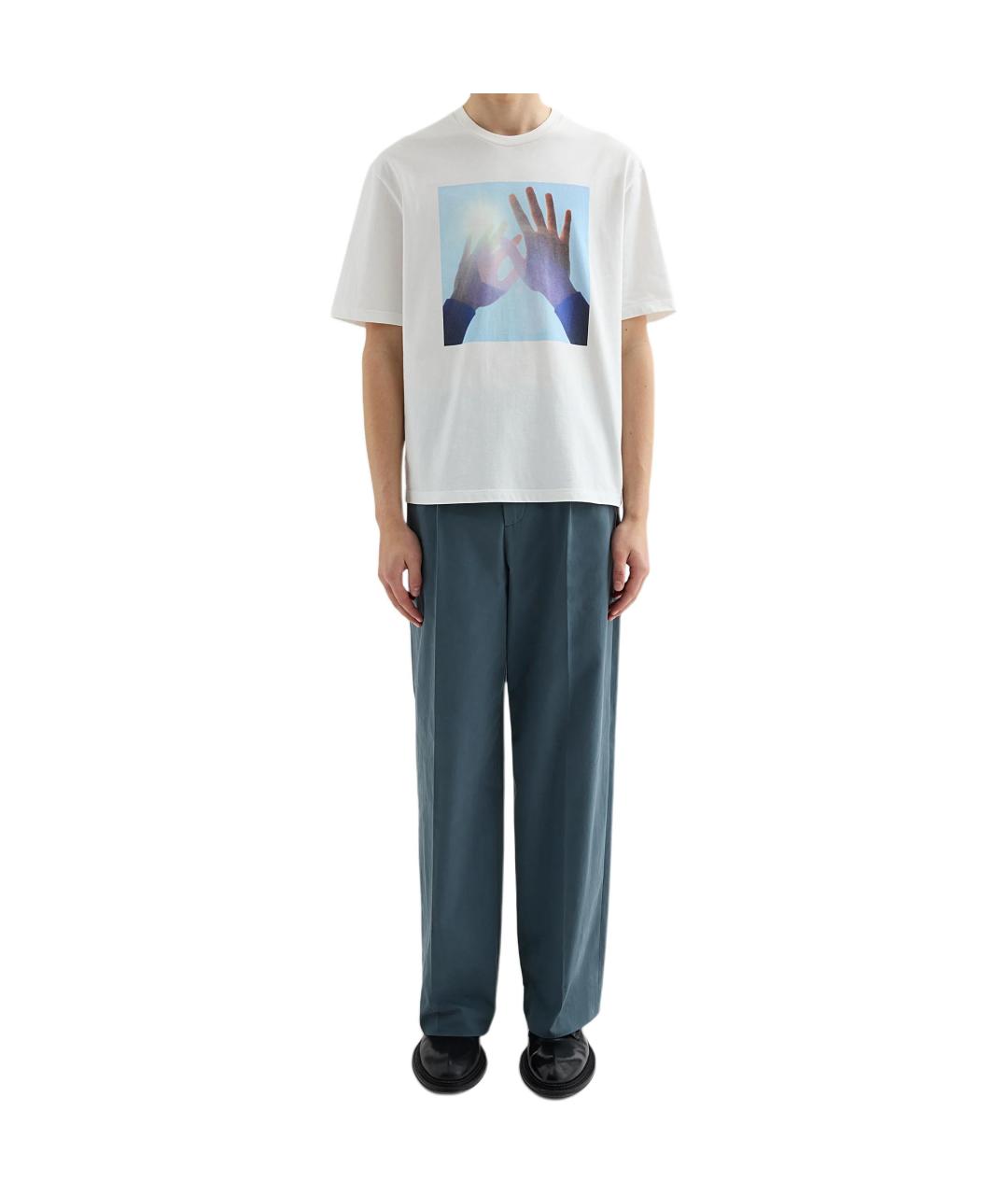 JIL SANDER Белая футболка, фото 3