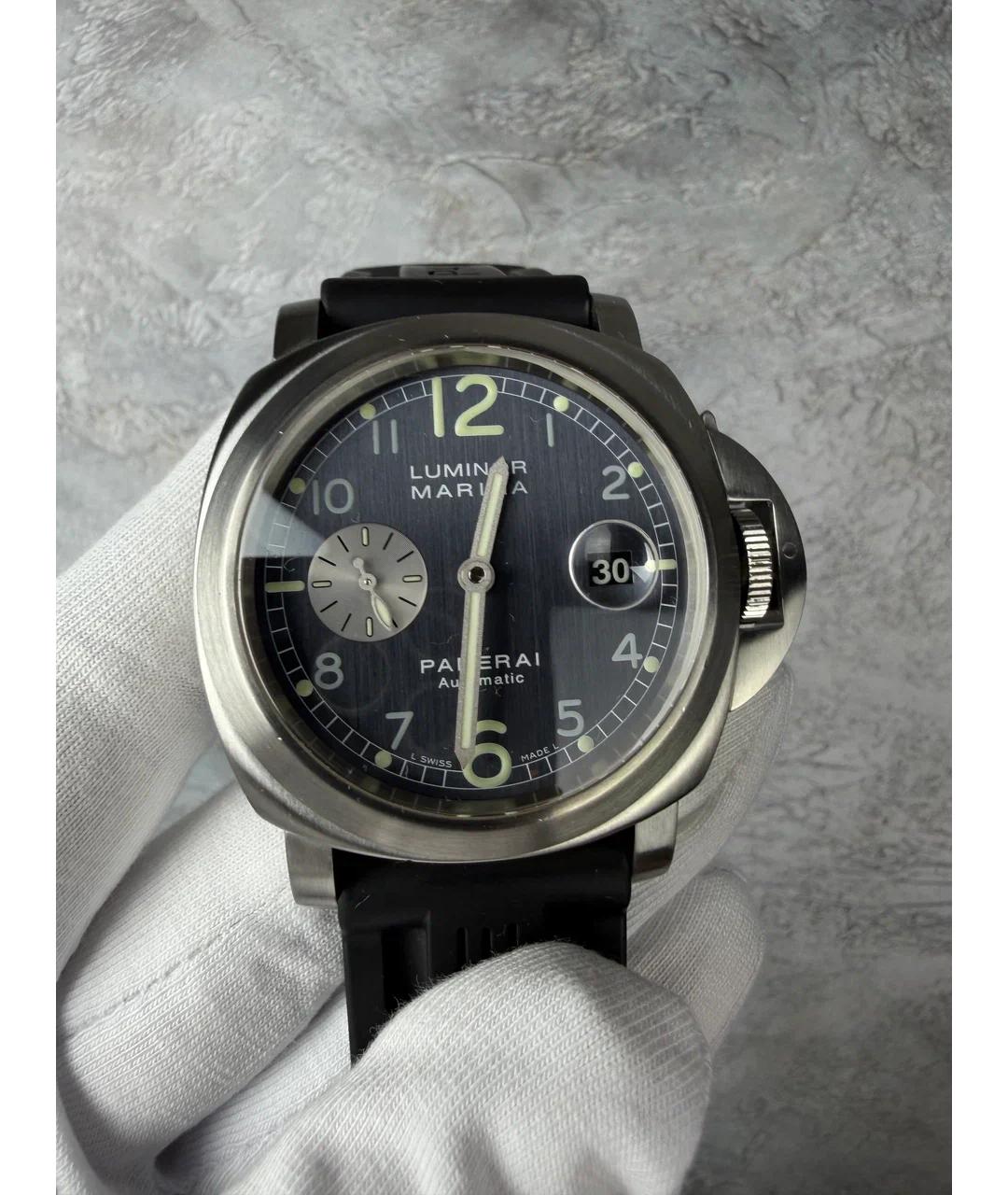 PANERAI Черные металлические часы, фото 2
