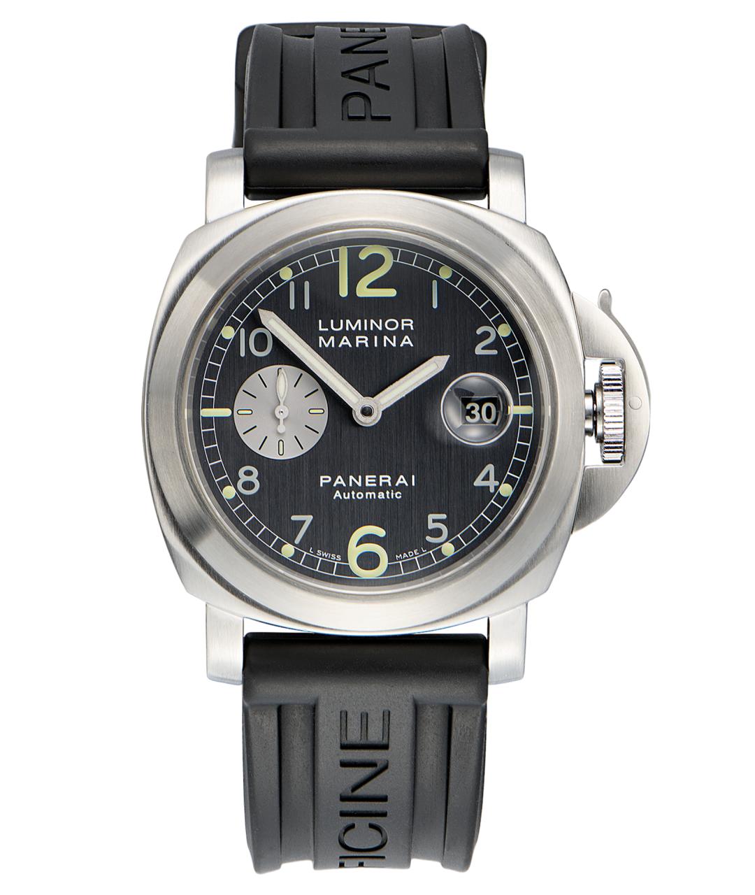 PANERAI Черные металлические часы, фото 1