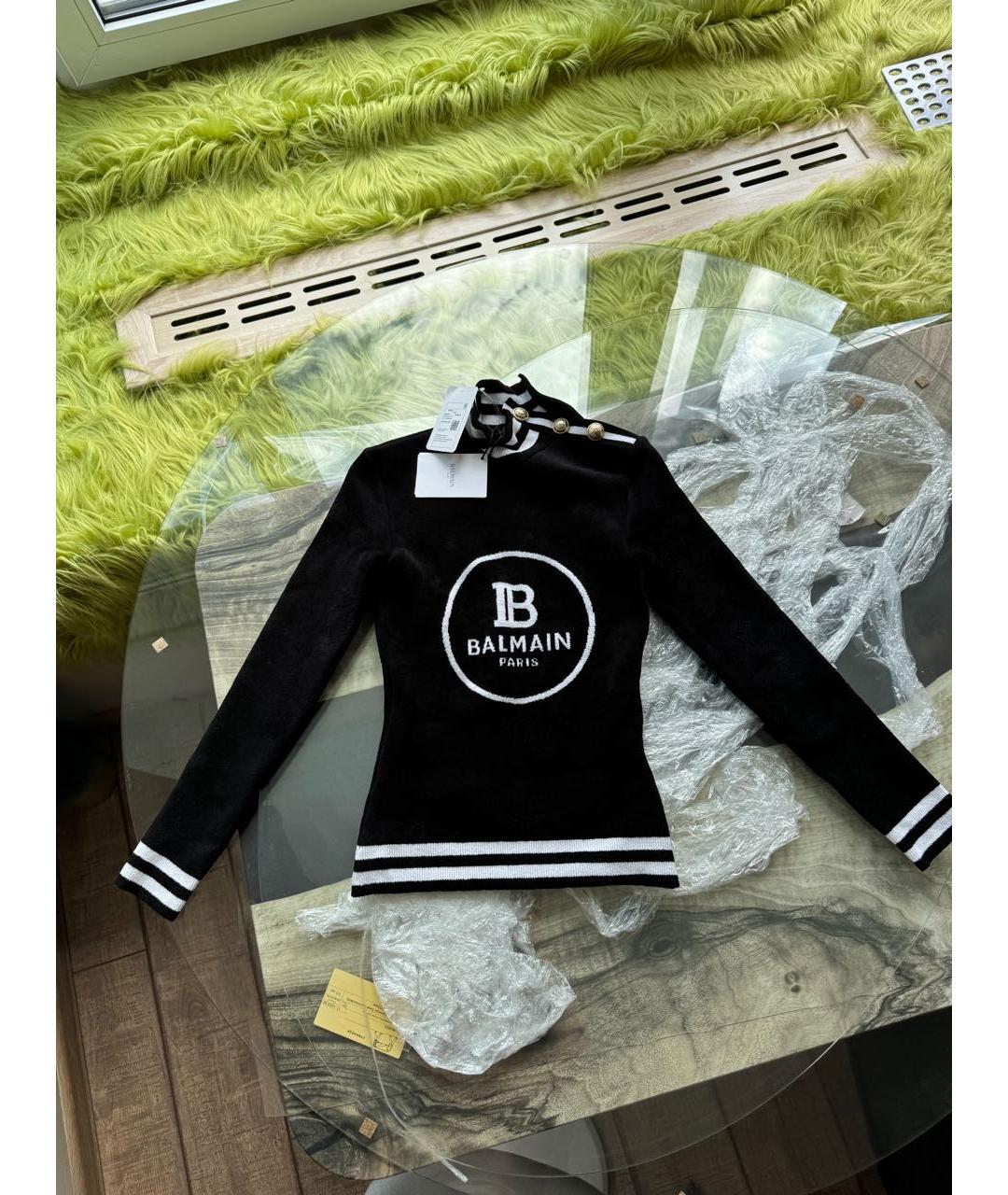 BALMAIN Черная вискозная водолазка, фото 2