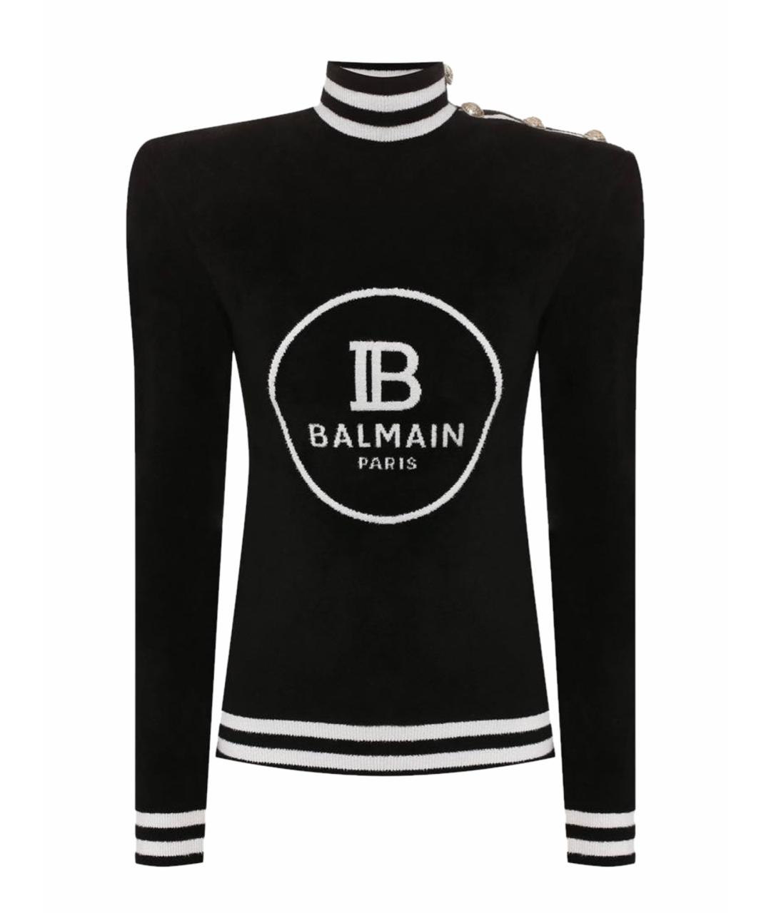 BALMAIN Черная вискозная водолазка, фото 1