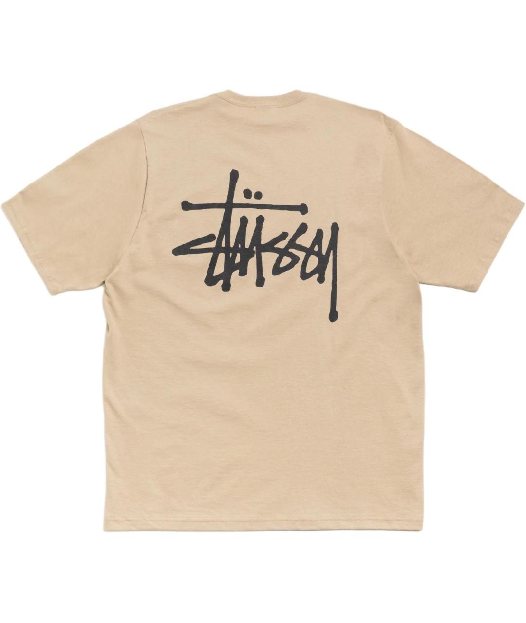 STUSSY Хаки хлопковая футболка, фото 2