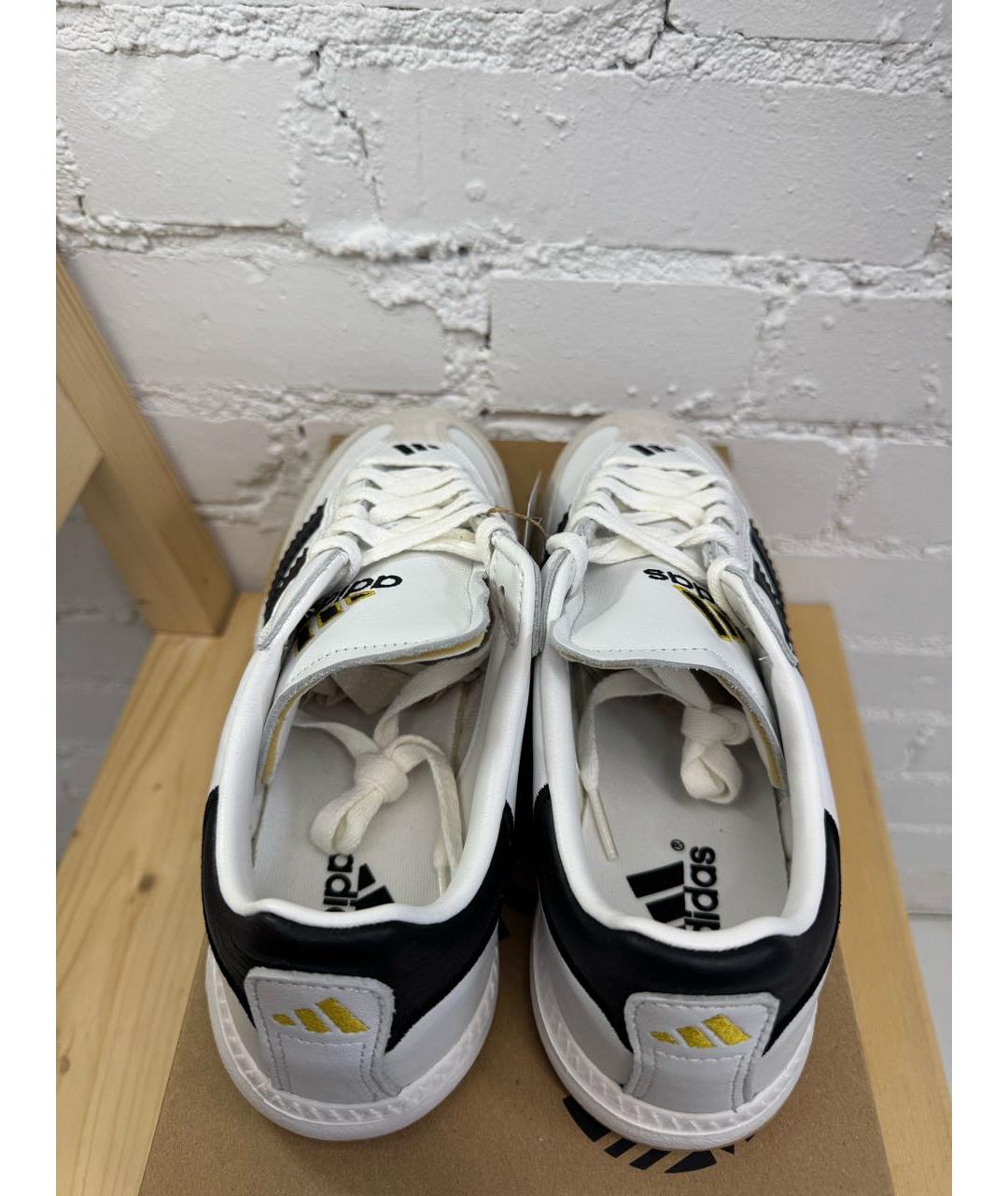 ADIDAS Белые кожаные низкие кроссовки / кеды, фото 3