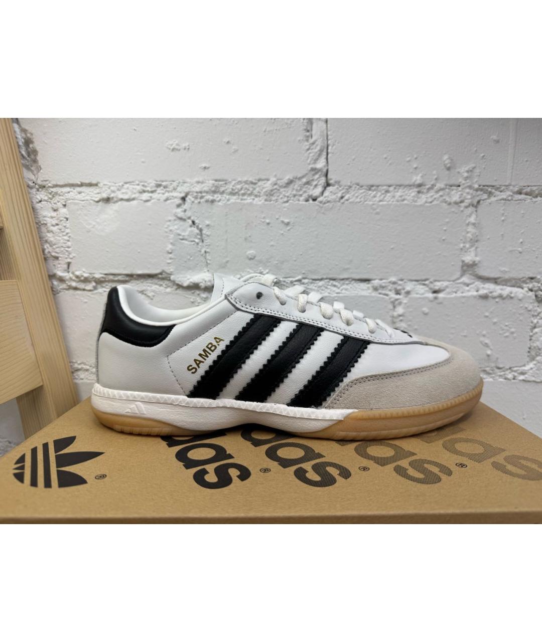 ADIDAS Белые кожаные низкие кроссовки / кеды, фото 5