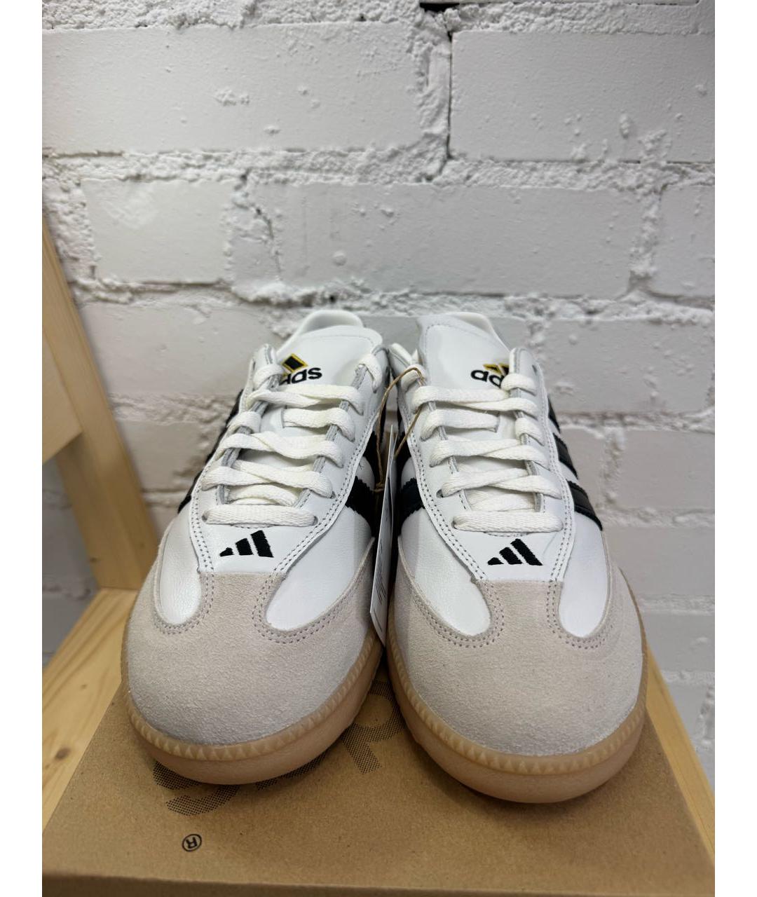ADIDAS Белые кожаные низкие кроссовки / кеды, фото 2
