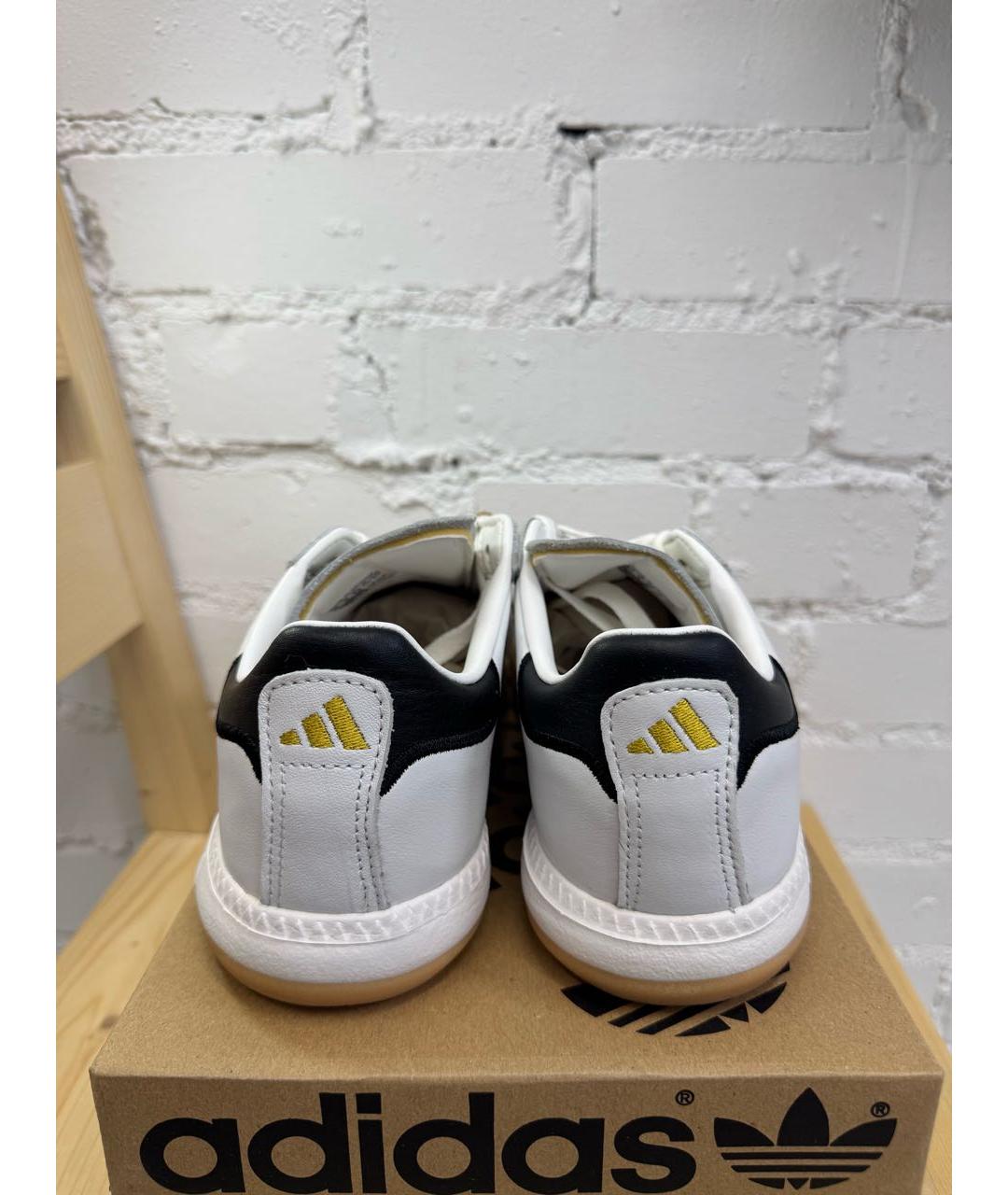 ADIDAS Белые кожаные низкие кроссовки / кеды, фото 4