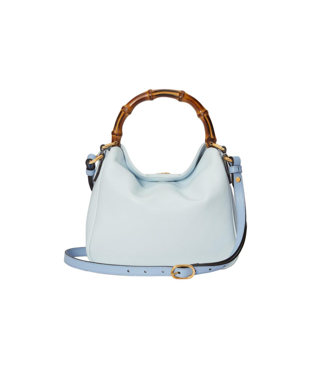 GUCCI Голубая кожаная сумка через плечо, фото 2