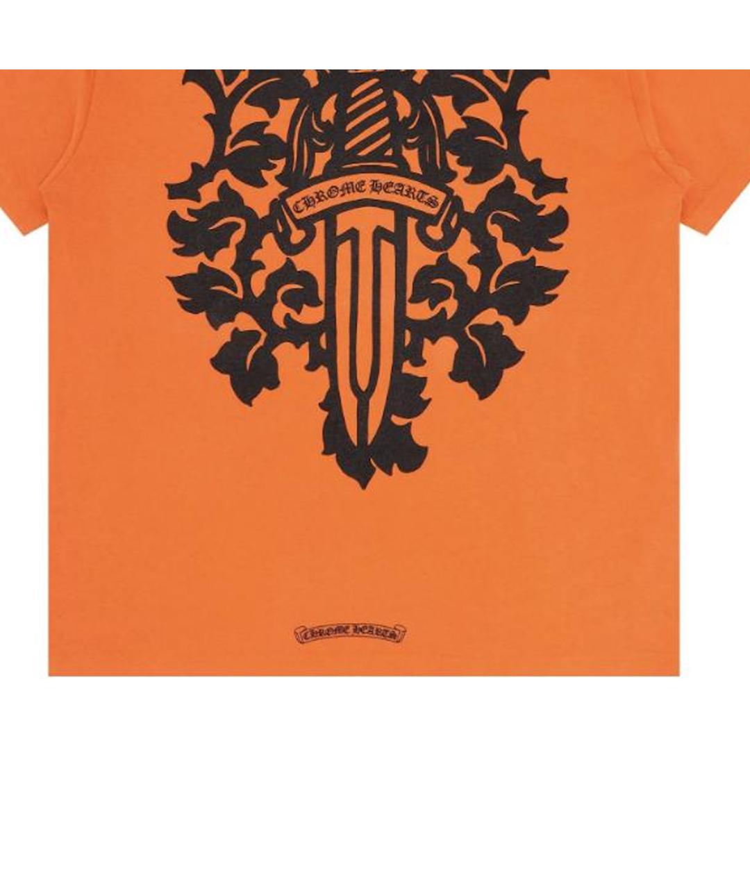 CHROME HEARTS Оранжевая футболка, фото 3