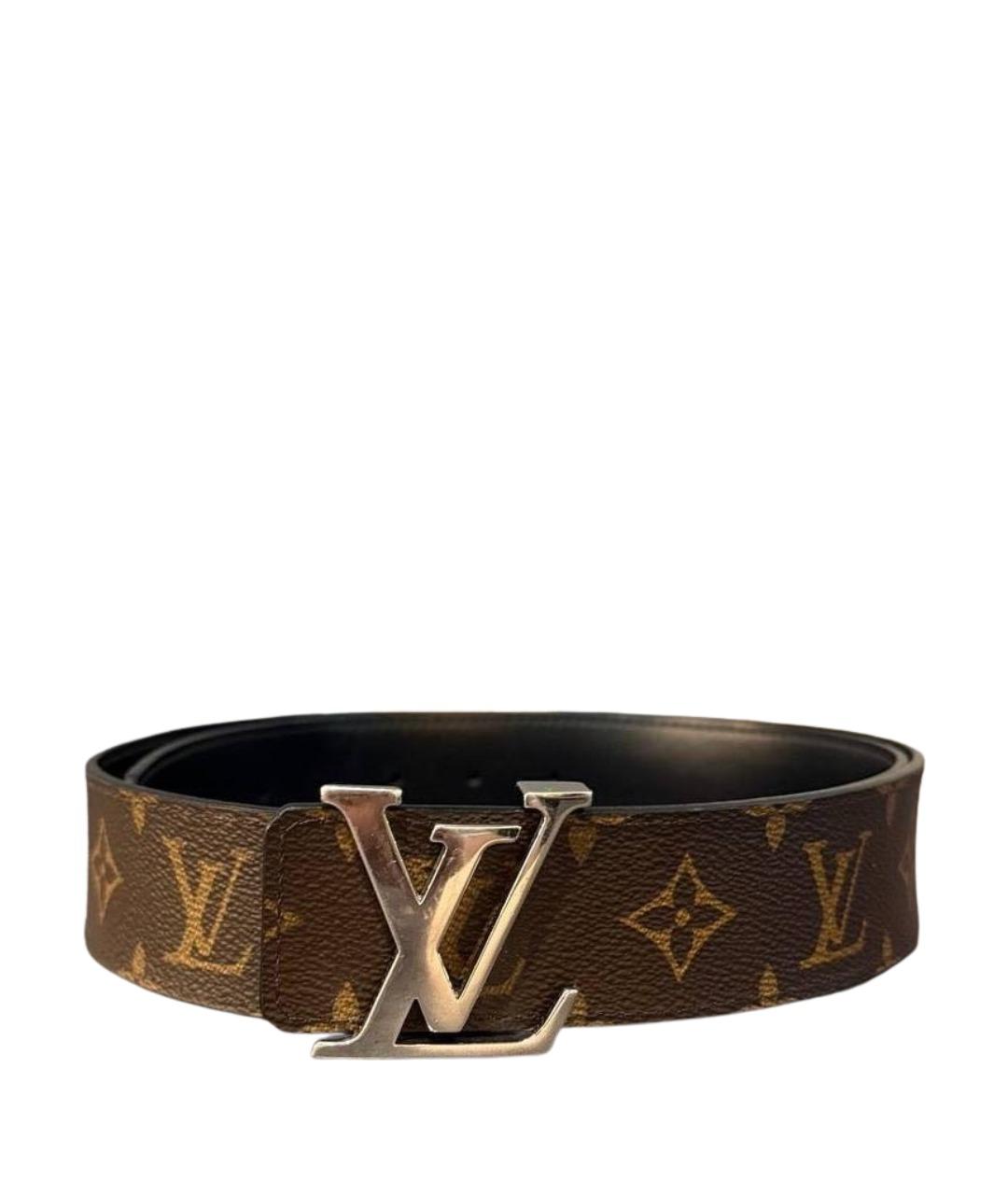 LOUIS VUITTON Коричневый кожаный ремень, фото 1