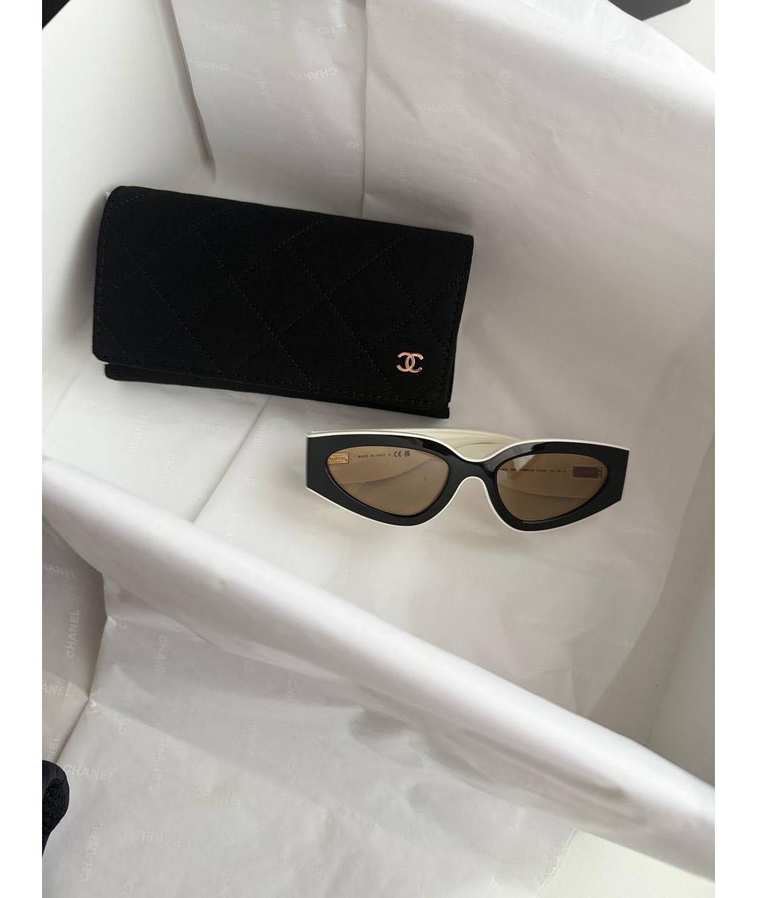 CHANEL Черные пластиковые солнцезащитные очки, фото 5