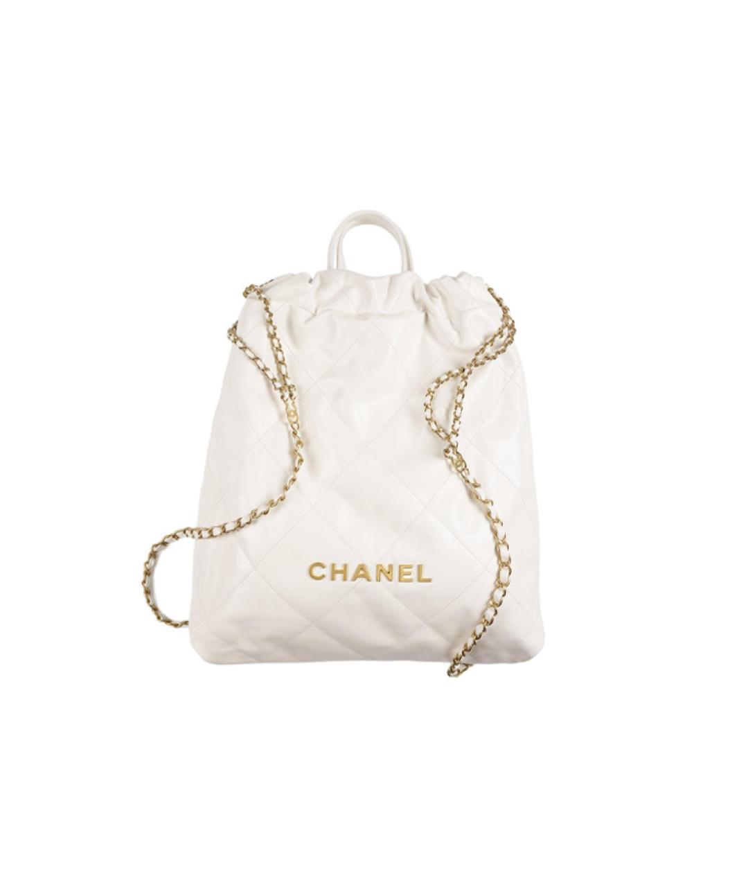 CHANEL Белый рюкзак, фото 6