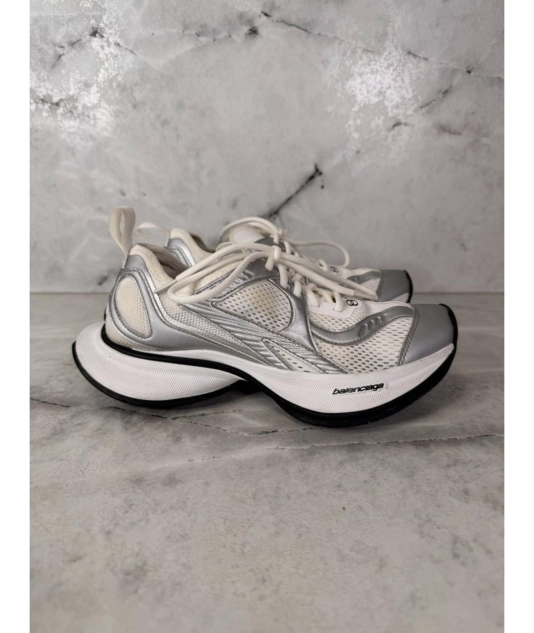 BALENCIAGA Белые текстильные кроссовки, фото 9