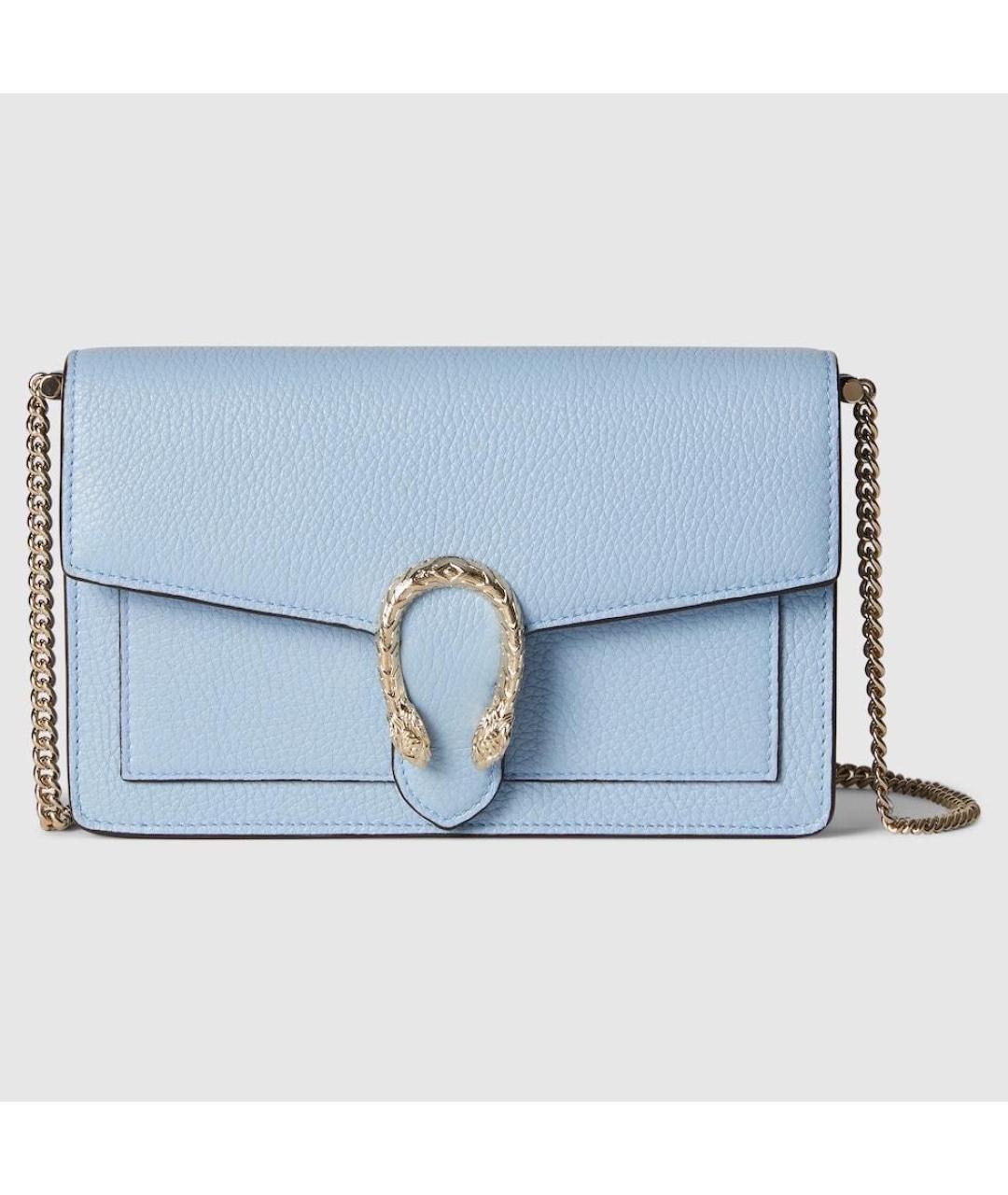 GUCCI Голубая кожаная сумка через плечо, фото 5