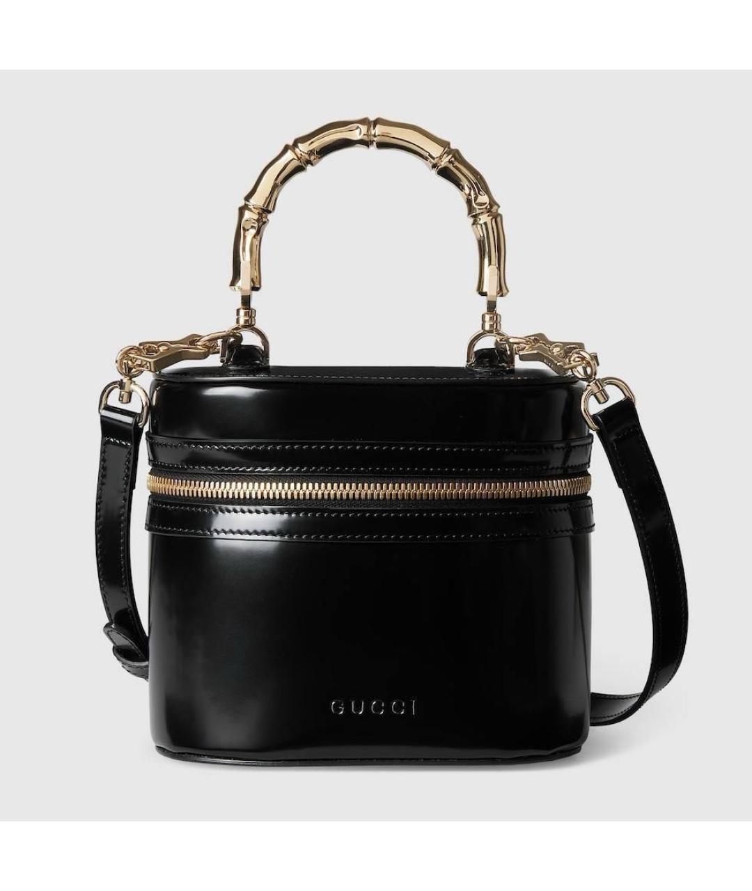 GUCCI Черная кожаная сумка через плечо, фото 5