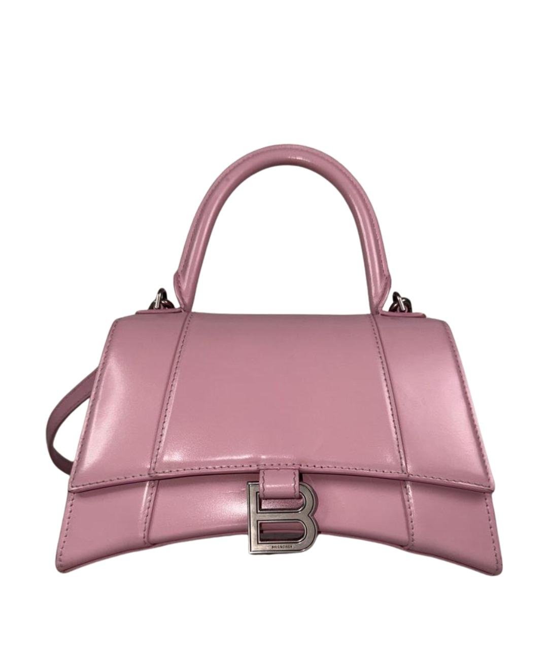 BALENCIAGA Розовая кожаная сумка с короткими ручками, фото 1