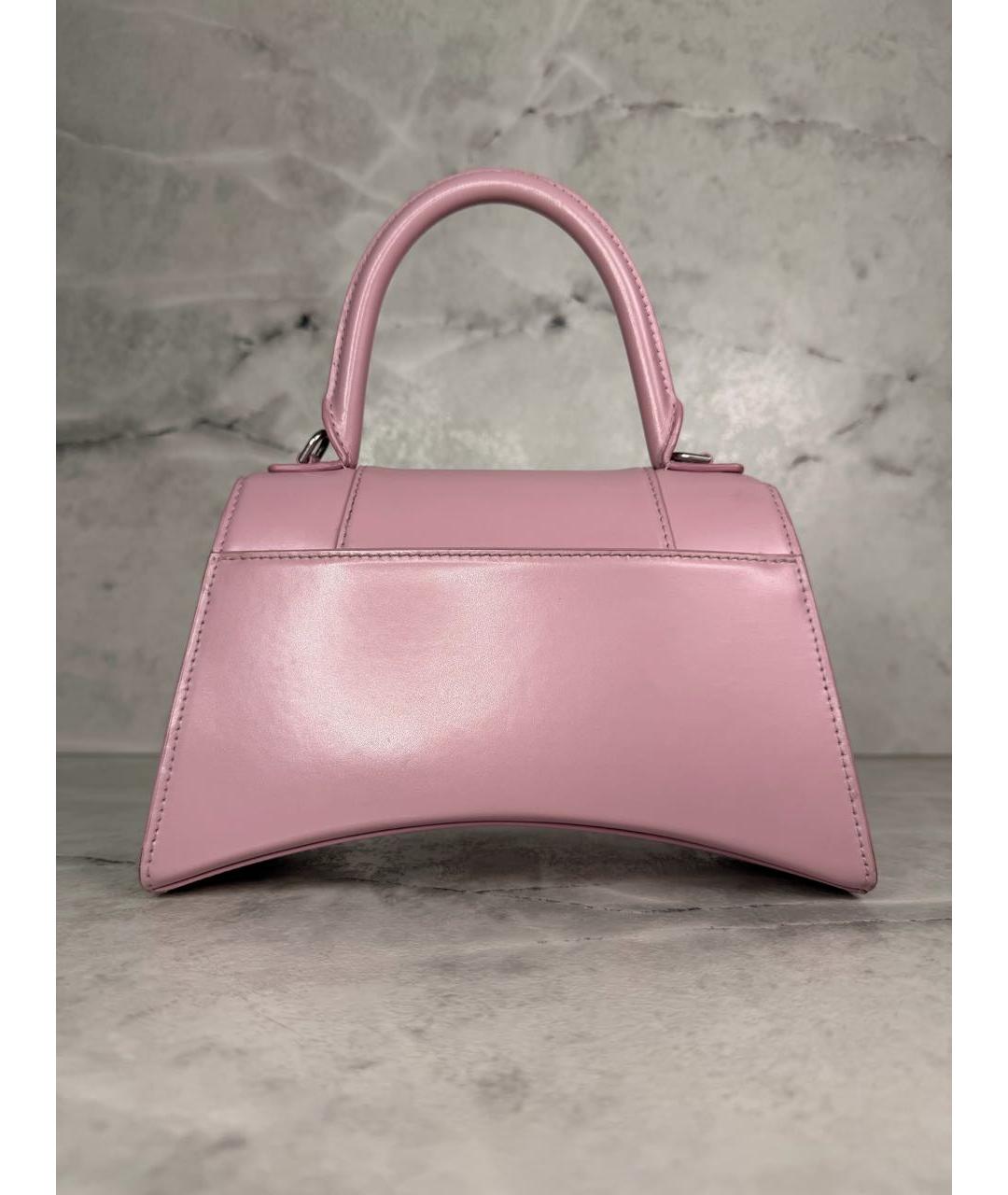 BALENCIAGA Розовая кожаная сумка с короткими ручками, фото 5