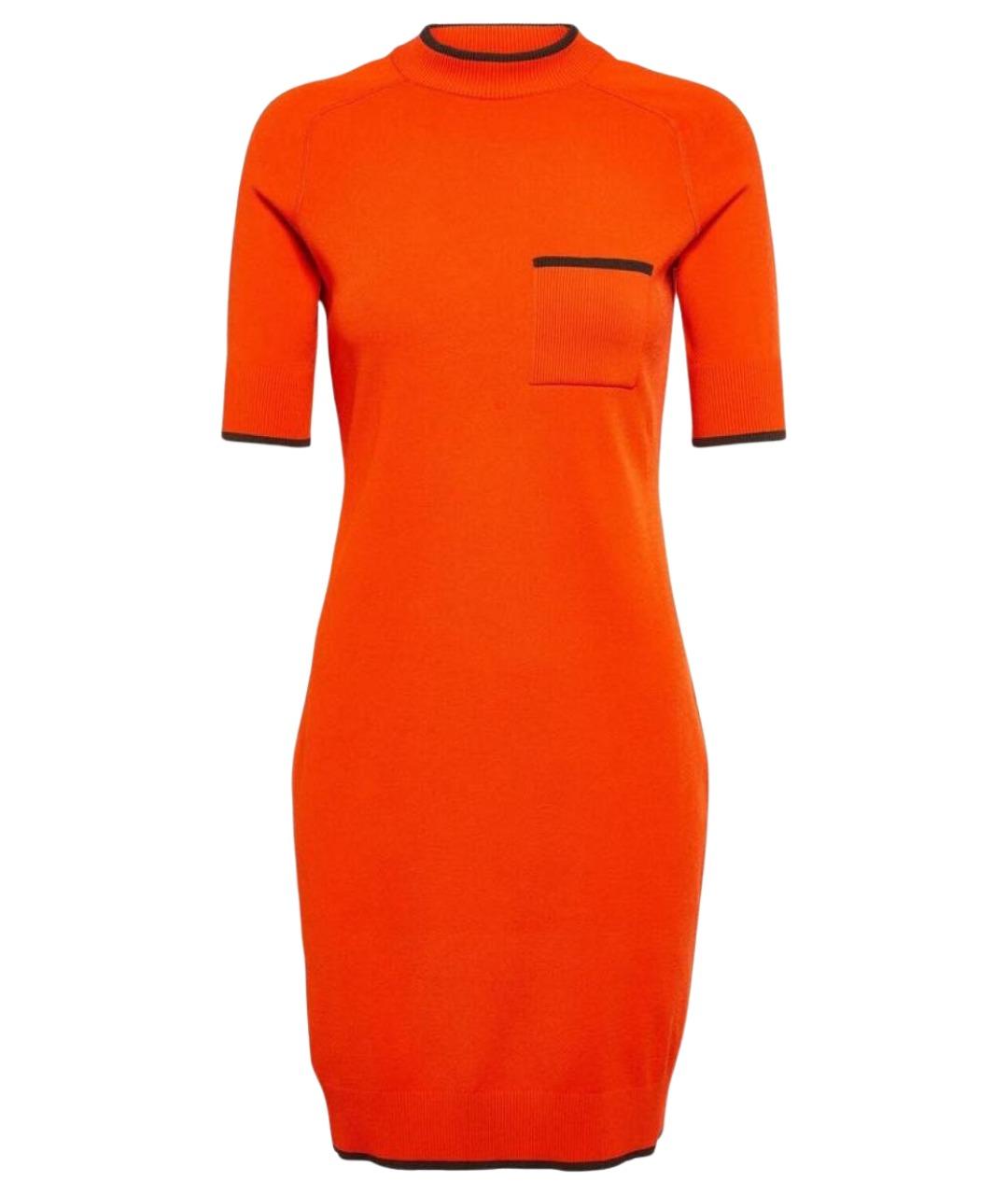 SPORTMAX Оранжевое вискозное повседневное платье, фото 1