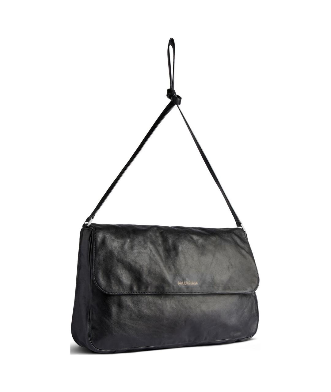 BALENCIAGA Черная кожаная сумка на плечо, фото 3