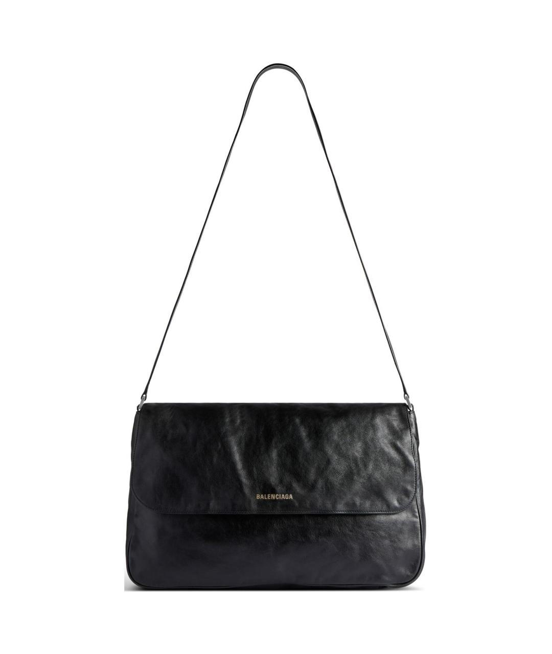 BALENCIAGA Черная кожаная сумка на плечо, фото 2