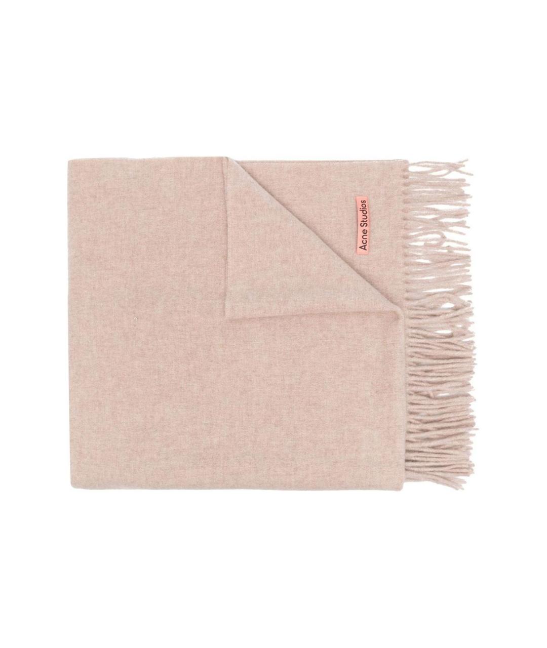 ACNE STUDIOS Розовый шерстяной шарф, фото 1