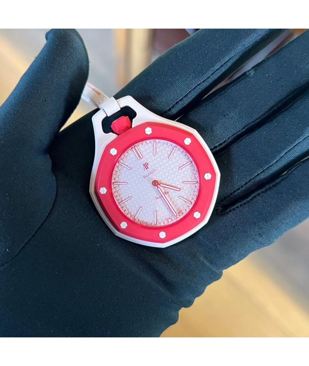Swatch Розовые керамические часы, фото 2