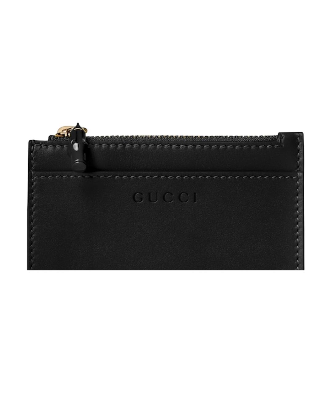 GUCCI Черный кожаный кардхолдер, фото 5