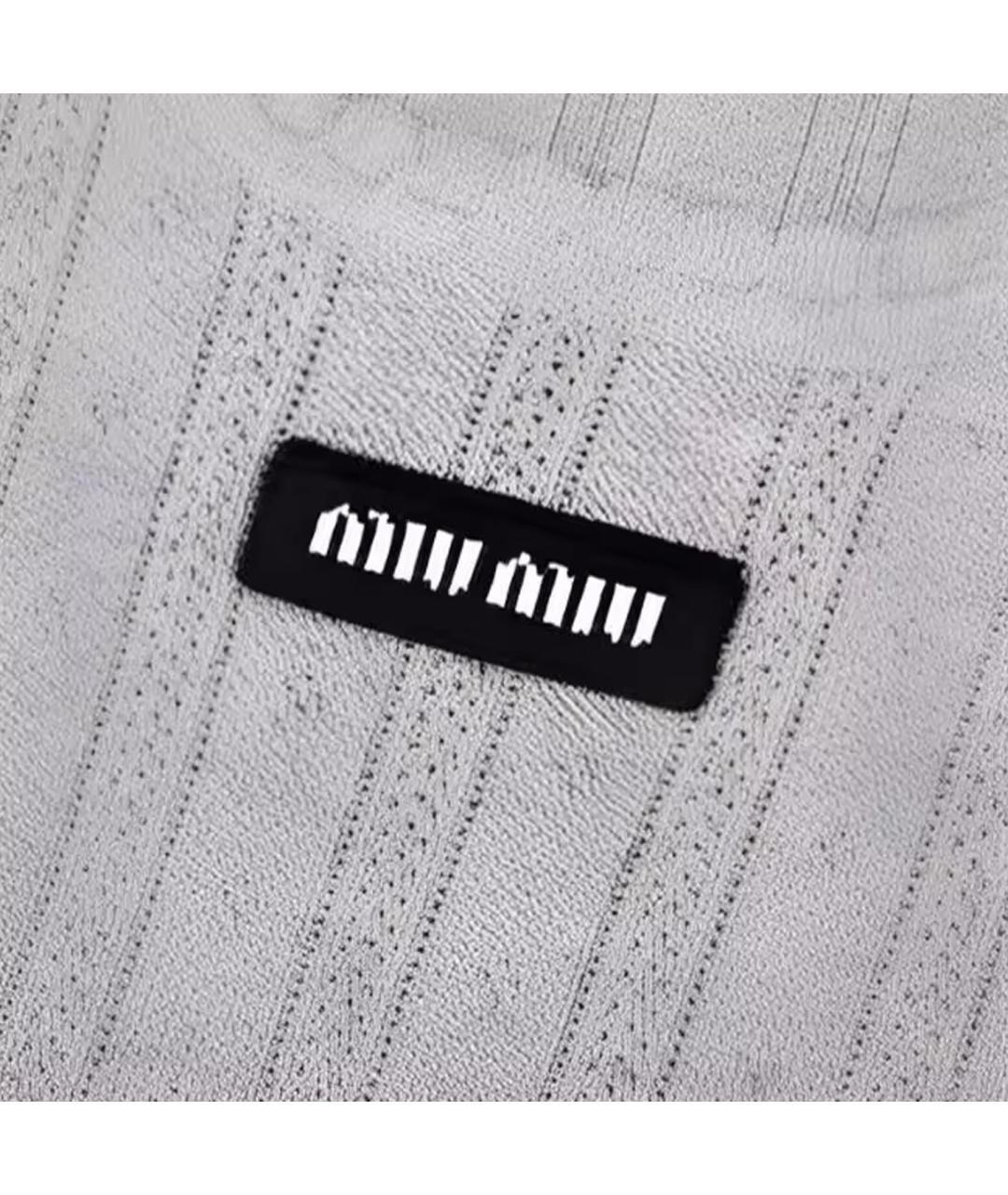 MIU MIU Серая майка, фото 3