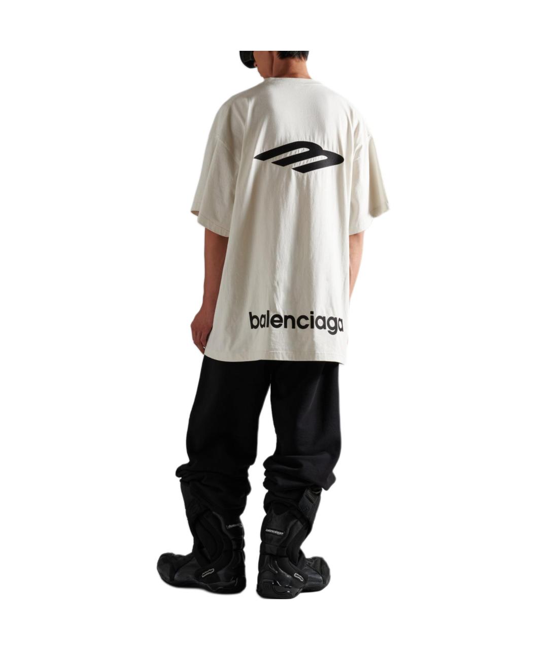 BALENCIAGA Белая футболка, фото 4