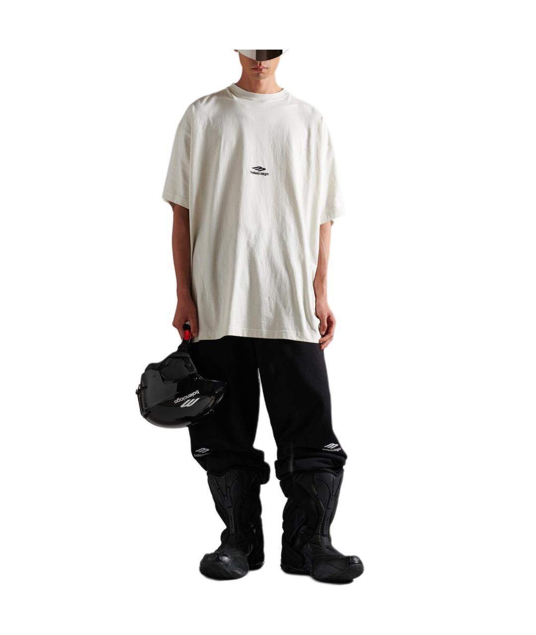 BALENCIAGA Белая футболка, фото 3