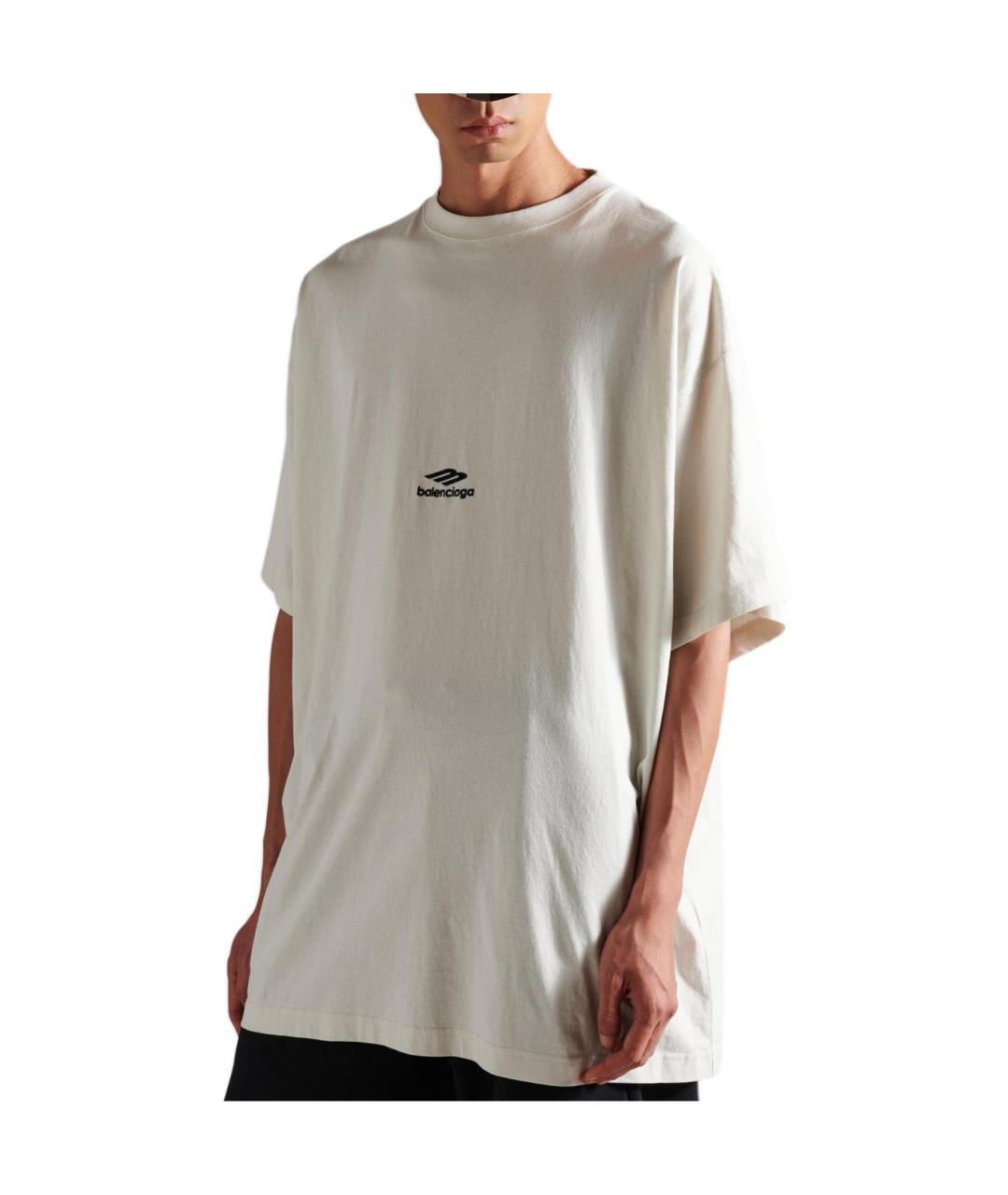 BALENCIAGA Белая футболка, фото 5
