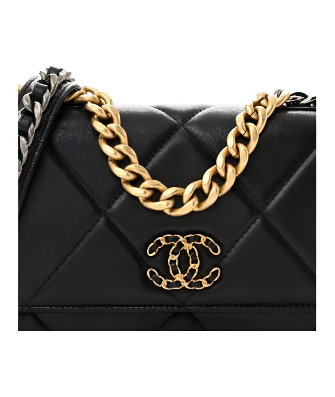 CHANEL Черная кожаная сумка через плечо, фото 4