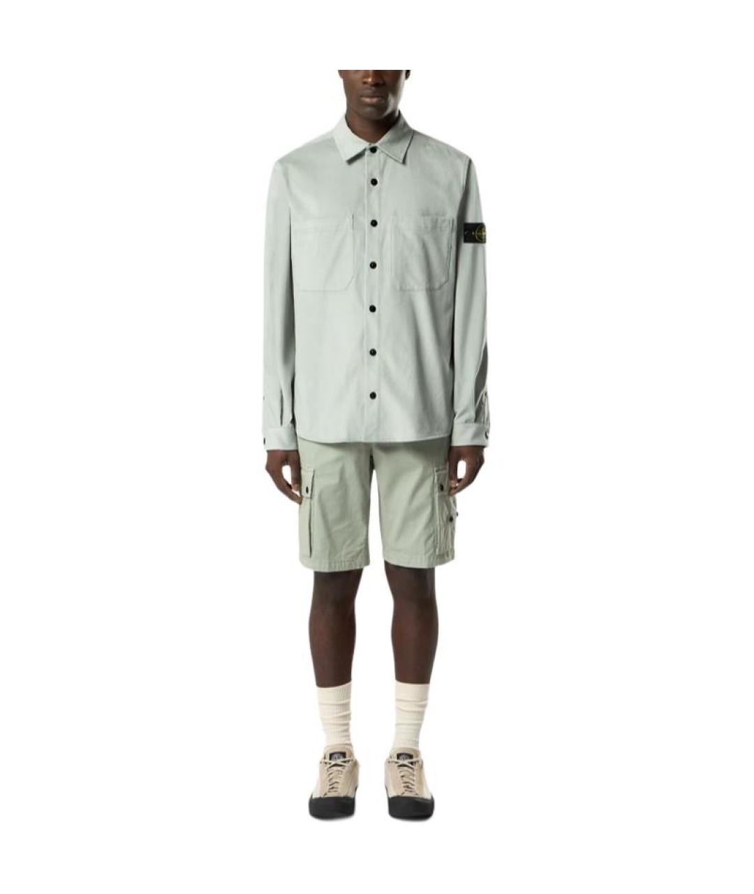 STONE ISLAND Зеленая рубашка, фото 3