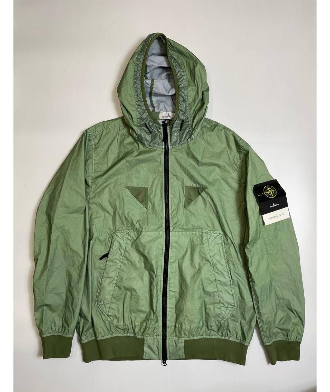 STONE ISLAND Зеленая полиамидовая куртка, фото 6